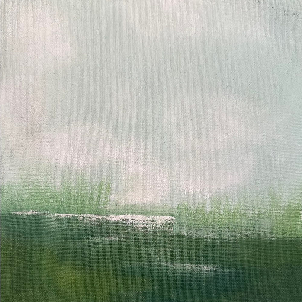 Serene Green Landscape Canvas Art